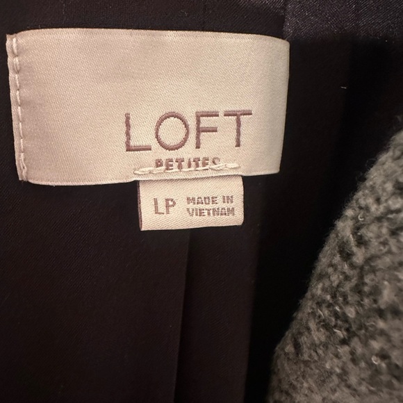 Loft Moto Jacket Cozy Soft Outerwear Classic Neutral Layer Capsule Petite Large - Picture 13 of 13